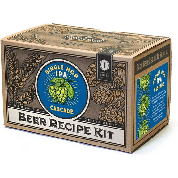Craft a Brew Single Hop IPA Beer Refill Recipe Kit, 1 Gallon Batch, Home Brewing Ingredient and Supplies