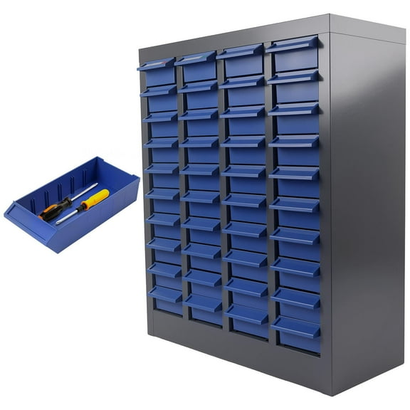 Craft and Parts Organizer, 40-Grid Cabinet, Wipe Clean Surfaces, Bolt and Nut Tool Storage Cabinet, Targeting Home, Craft Room, Workshop