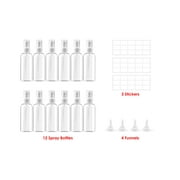 Craft and Party- 12 Pcs 60ml Clear Plastic Travel Size Spray Bottles, Fine Mist Mini Spray Bottle Refillable.