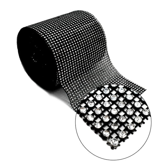Craft and Party- 4.5 x 10 yards Rhinestone Diamond Mesh Ribbon Wrap Roll for Party Décor/Arts and Crafts