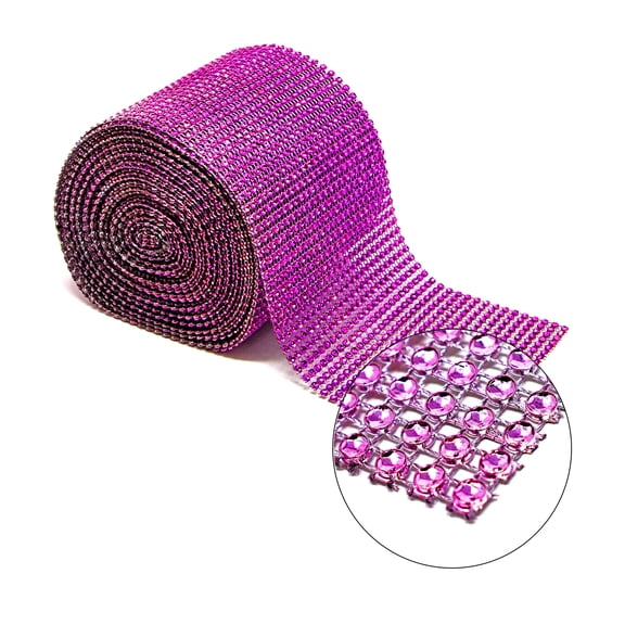 Craft and Party- 4.5 x 10 yards Rhinestone Diamond Mesh Ribbon Wrap Roll for Party Décor/Arts and Crafts
