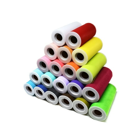Craft and Party- 6" x 25 Yards Tulle Roll Assorted Rainbow Colors price history and forecast - Craft And Party ETLL-001COMBO