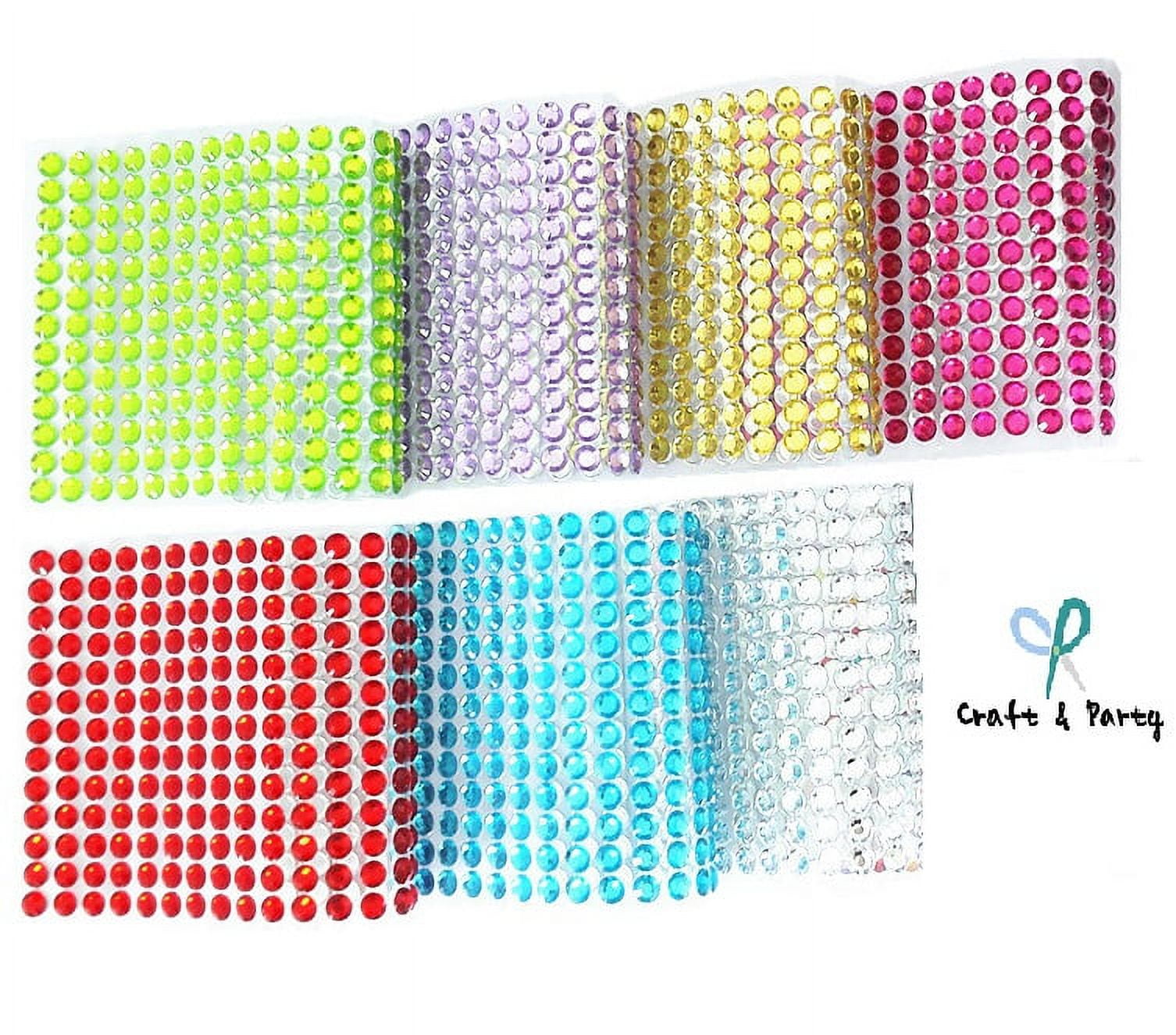 Craft and Party- Assorted Colors Self Adhesive Rhinestone Crystal