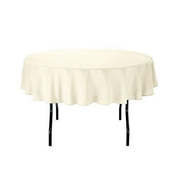 Craft & Party Polyester Tablecloth 70" Round (Ivory)