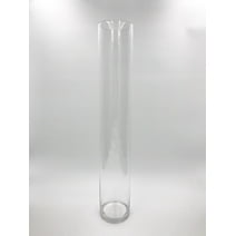 Craft and Party, Sets of 6 PCS, Clear Cylinder 24" Vases, 4" Diameter Opening.