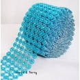 thumbnail image 1 of Craft and party Diamond Flower Shape Mesh Wrap Roll Faux Rhinestone Crystal Ribbon 4" x 10 yards (30 ft), 1 of 2