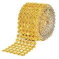 thumbnail image 1 of Craft and party Diamond Flower Shape Mesh Wrap Roll Faux Rhinestone Crystal Ribbon 4" x 10 yards (30 ft), 1 of 2