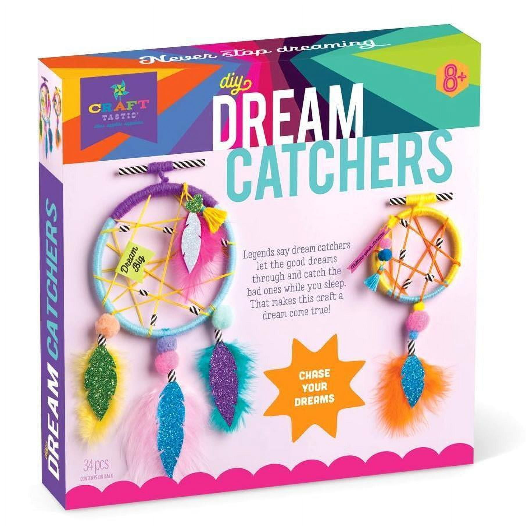 PATIKIL DIY Dream Catcher Kit, Making Dream Catcher Supplies Wall Hanging  Handmade Dream Catcher Kits for Beginner Style 2, Brown White