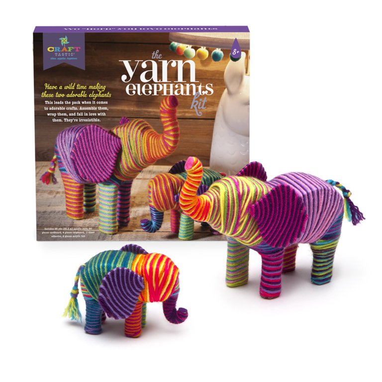 Made It! Yarn Animal Craft Kits For Kids decorate and wrap like