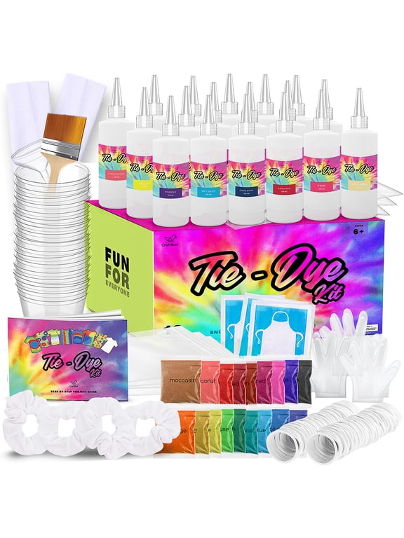 DIY Tie Dye Kit for Kids, Adults, Large Groups 18 Colors