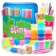 CraftBud DIY Slime Kit for Girls Boys , Arts & Crafts For Kids Girls Toys 8 - 11, Slime Making Kit Glows in The Dark Craft Supplies