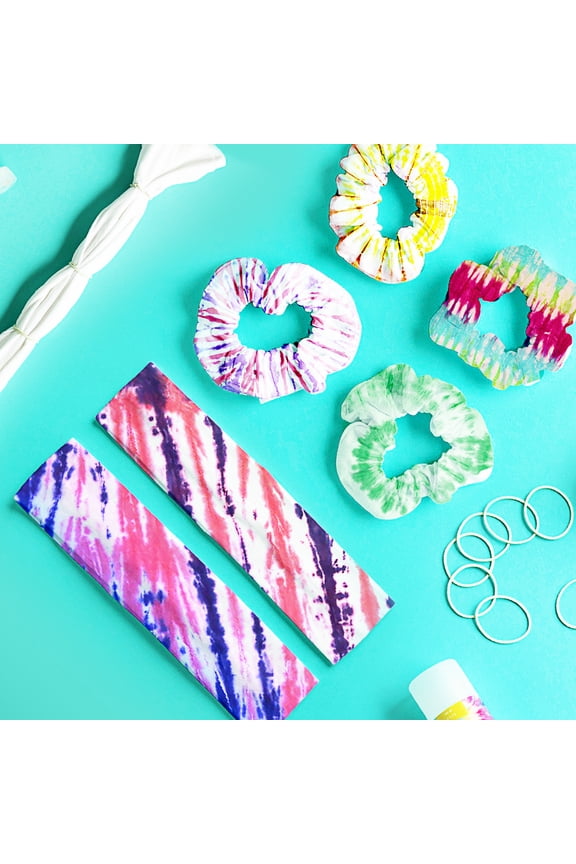 Tie Dye Unisex Ponytail Holder & Scrunchie, 6 ct