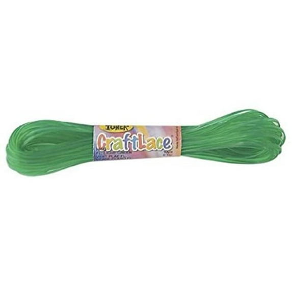 CraftLace Hank Fluorescent Light Green - 10 yds - Pack of 24