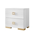 thumbnail image 1 of CraftPorch  Modern Luxurious 2-Drawers Nightstand White, 1 of 5