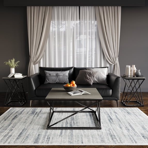 Castle Place Shabby Chic 3- Pieces Coffee Table Set, Grey
