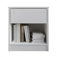 thumbnail image 1 of CraftPorch  Simple Clean-Lines One Drawer Nightstand White, 1 of 5