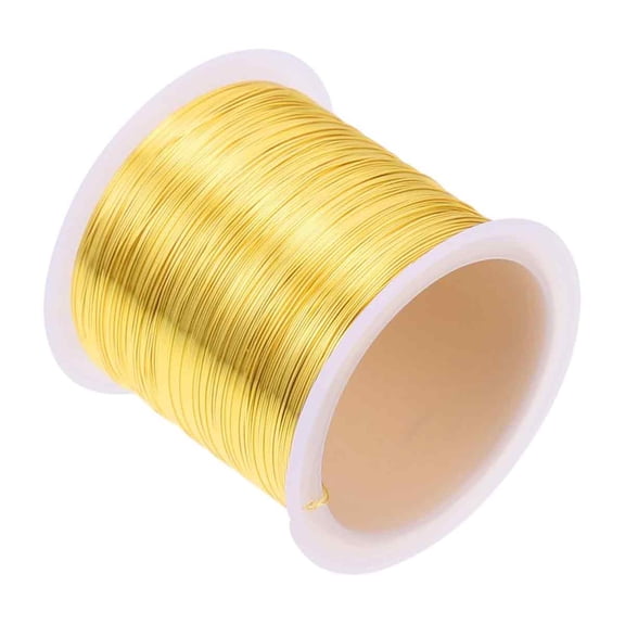 CraftWire, 8m/Spool, 0.8mm, 24K Gold-Plated Copper Beads for Jewelry & Cord Creation