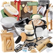 CraftZee Sourdough Starter Kit with 3.5 qt Enamel Dutch Oven, Proofing Baskets, Scale and Bread Baking Tools for Homemade Loaf Baking