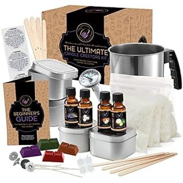 Craftbud Candle Making Kit - 56 Pieces Soy Candle Making Kit - Complete Candle Maker Kit - Best Candle Maker Kit for Adults and Beginners - Candle