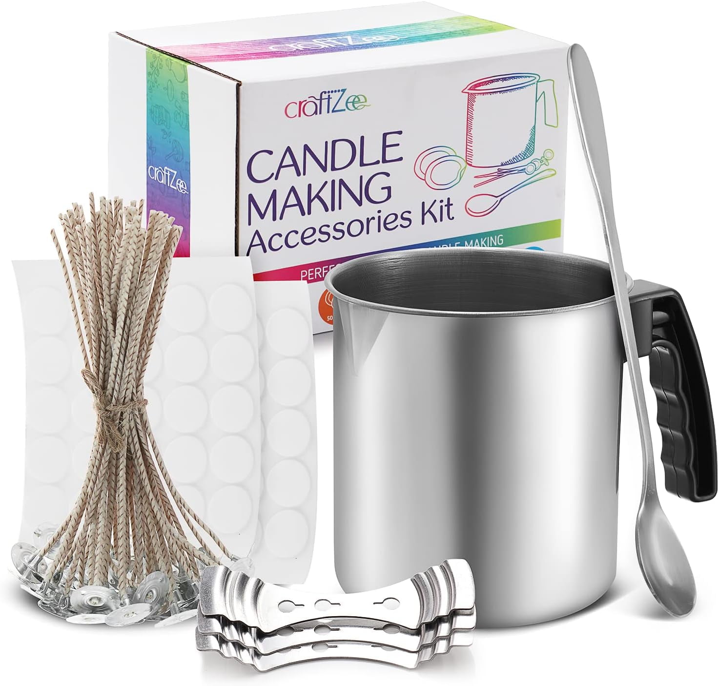 CraftZee Candle Making Supplies Set, Soy Candles Supplies Kit. DIY