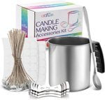 CraftZee Candle Making Supplies Set, Soy Candles Supplies Kit. DIY Candle Accessories Kit. Candle Wicks, Pouring Pitcher. Great Craft Kit for Adults.