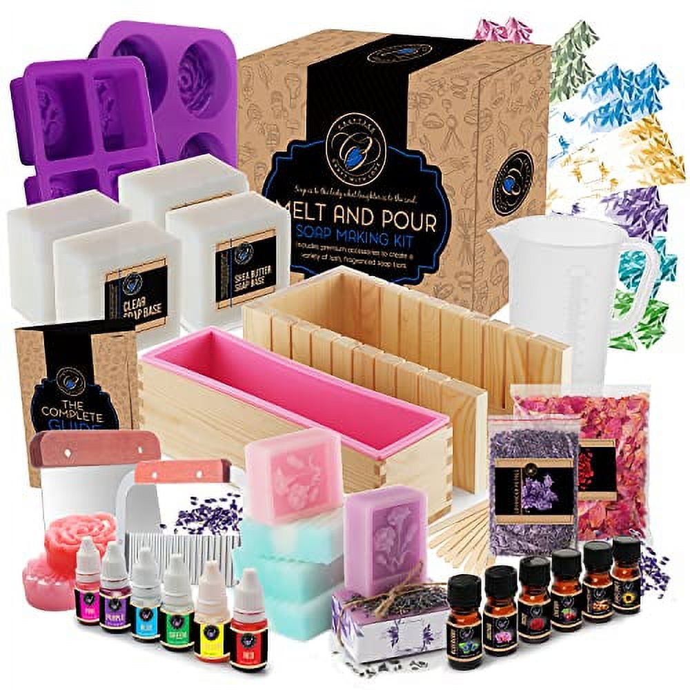 CraftZee Large Soap Making Kit DIY Kits for Adults and Kids Supplies Includes Soap Base, Soap