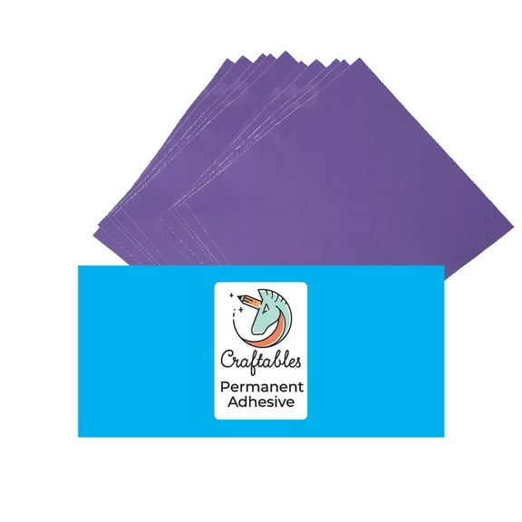 Craftables Lavender Vinyl Sheets - Permanent, Adhesive, Glossy & Waterproof