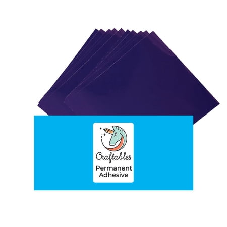 Craftables Purple Vinyl Sheets - Permanent, Adhesive, Glossy & Waterproof
