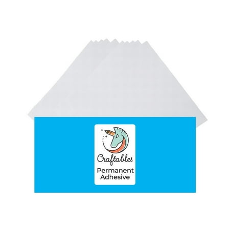Craftables White Vinyl Sheets - Permanent, Adhesive, Glossy & Waterproof