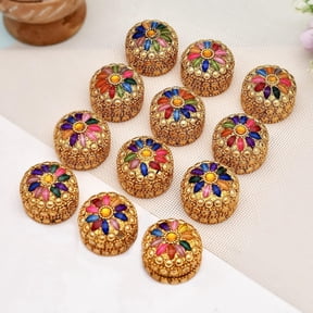 Craftam Decorative Kumkum Box for Pooja,Wedding Return Gifts (Set of 12)