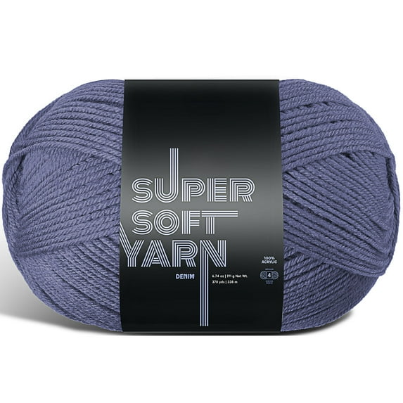 Craftbud Acrylic Yarn For Crocheting And Knitting, (370 Yards) Worsted Medium #4 Crochet Yarn For Beginners, Denim