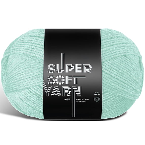 Craftbud Acrylic Yarn For Crocheting And Knitting, (370 Yards) Worsted Medium #4 Crochet Yarn For Beginners, Mint