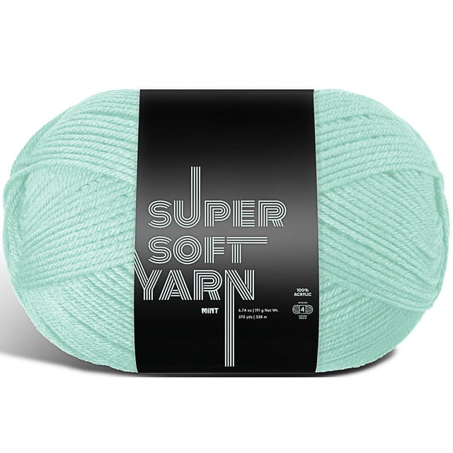 Craftbud Acrylic Yarn For Crocheting And Knitting, (370 Yards) Worsted Medium #4 Crochet Yarn For Beginners, Mint