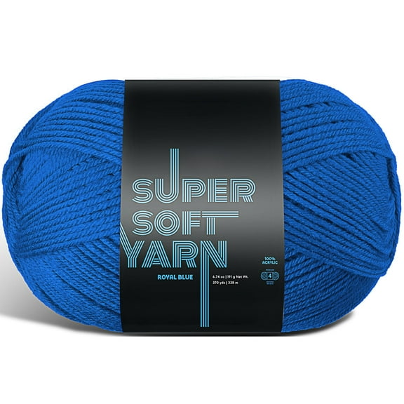 Craftbud Acrylic Yarn For Crocheting And Knitting, (370 Yards) Worsted Medium #4 Crochet Yarn For Beginners, Royal Blue