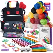 Craftbud Crochet Kit For Beginners, Crochet Starter Kit With Cotton Crochet Yarn And Crochet Backpack