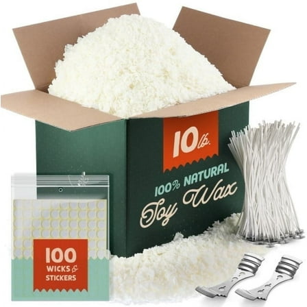 CraftBud Soy Wax for Candle Making Kit for Adults and Kids, 10LB Candle Wax for Candle Making Supplies
