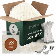 CraftBud Soy Wax Candle Making Kit for Adults and Kids, 5LB Soy Wax for Candle Making Supplies
