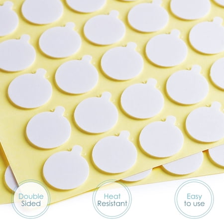 Craftbud Double Sided 500 Candle Wicks Stickers for Candle Making Supplies, 20mm Round Heat Resistant