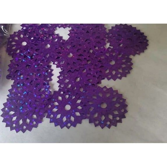 Craftbudyus 100Pcs X29Mm Purple Circle Design For Table Confetti/Craft