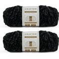 thumbnail image 1 of Crafted By Catherine Braided Velvet Yarn - 2 Pack (40 Yards Each Skein), Black, Gauge 7 Jumbo, 1 of 11