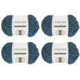 thumbnail image 1 of Crafted by Catherine Plush Chenille Yarn for Knitting, Crocheting and Amigurumi - 4 Pack (8.8 oz / 250g, 152 yards each skein), Teal, Gauge 6 Super Bulky, 1 of 6