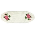 thumbnail image 1 of Crafted Creations 12" x 36" White and Blue Peony Flower Contemporary Table Runner, 1 of 8