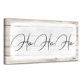 thumbnail image 1 of Beige and White 'Ho-Ho-Ho' Christmas Canvas Wall Art Decor 8" x 16", 1 of 2