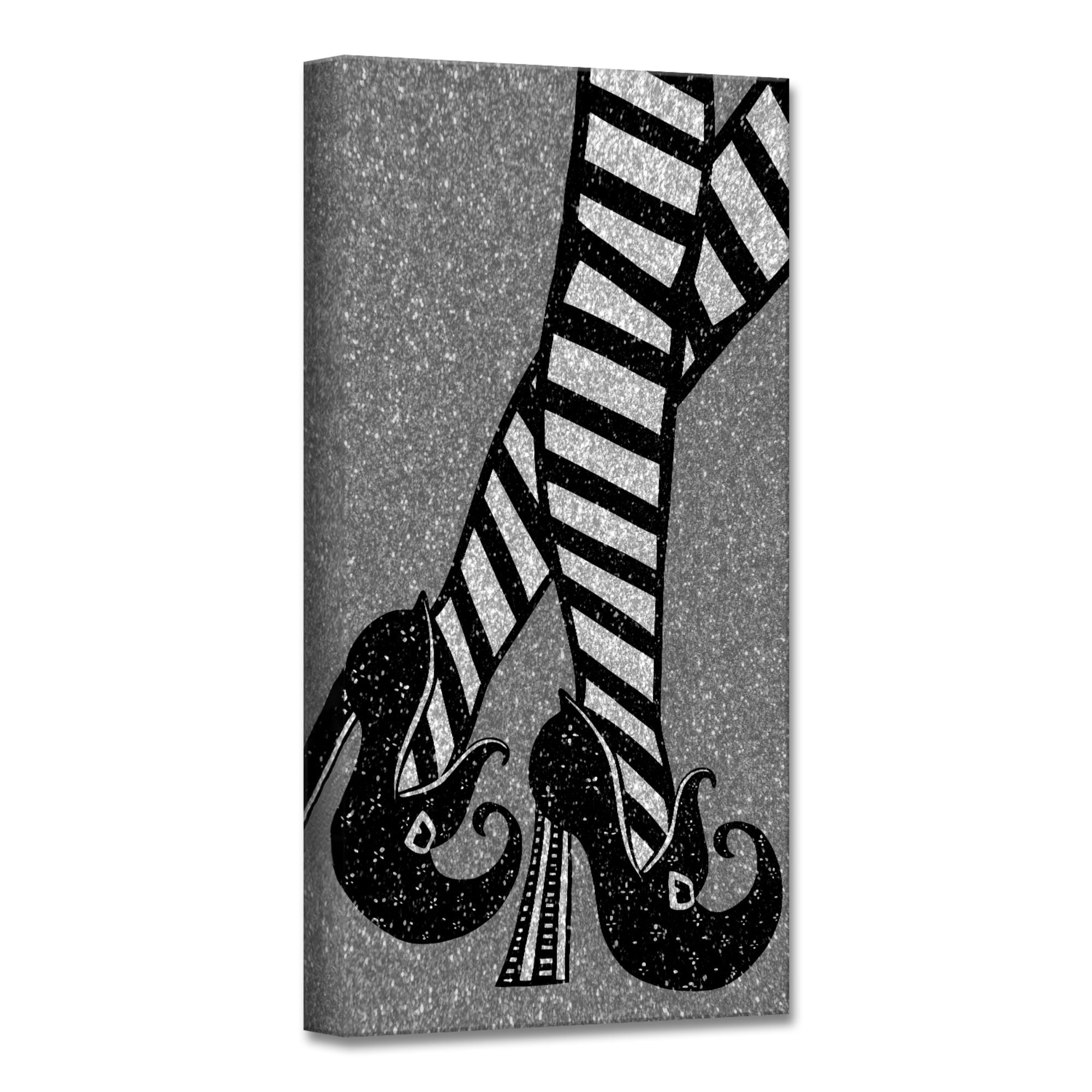 Crafted Creations Black Chic and Bewitched III Canvas Halloween Wall
