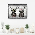 thumbnail image 1 of Crafted Creations Vixen and Comet Christmas Canvas Framed Wall Art - 20" x 30", 1 of 4