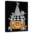 thumbnail image 1 of Crafted Creations Harlequin Witch Hat Pumpkin Canvas Halloween Wall Art - 30" x 20", 1 of 2