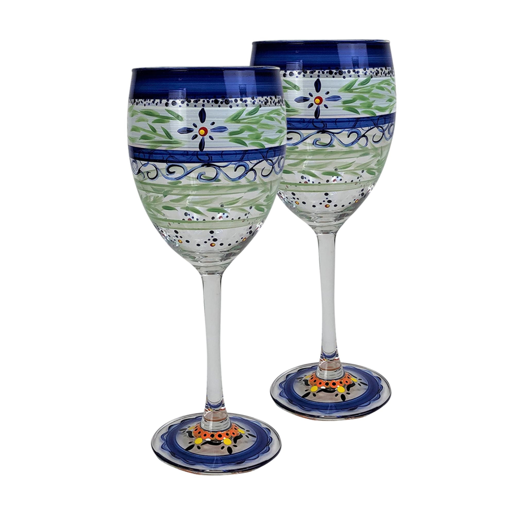 Stackable Acrylic Wine Glasses - Flowers - Santa Barbara Design Studio