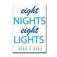thumbnail image 1 of Crafted Creations White and Blue "Eight Nights Eight Lights" Hanukkah Rectangular Wall Art Decor 16", 1 of 2