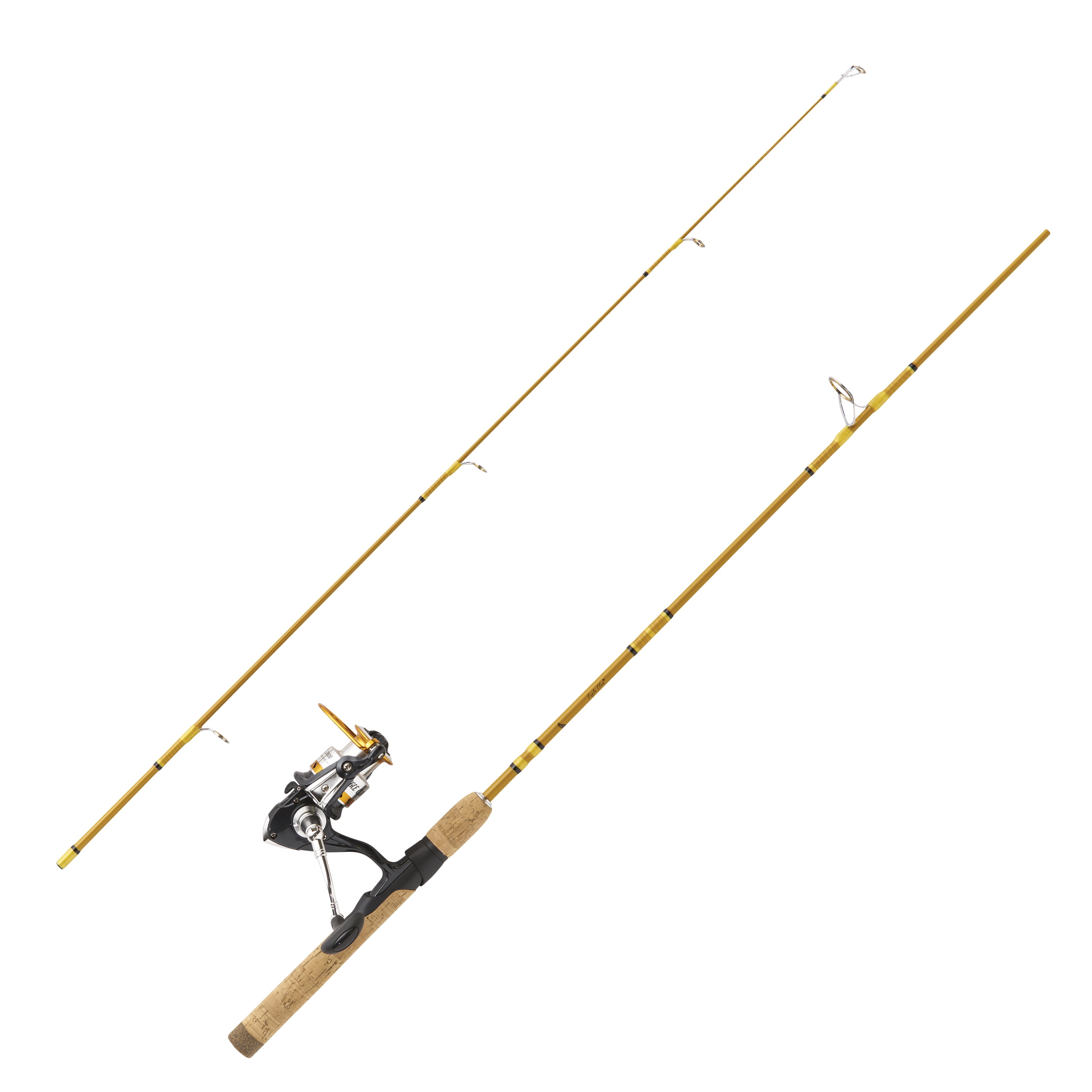 Eagle Claw Crafted Glass Spinning Combo 6'6 Length, 2 Piece, 2+1 Bearing,  Crafted Glass, Medium