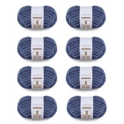 Crafted by Catherine Chunky Chenille Yarn - 8 Pack 8 oz / 227 g, 31.7 Yards Each Skein, Navy, Gauge 7 Jumbo